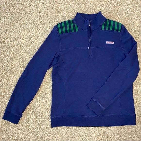 Vineyard Vines Mock Neck Cotton Sweatshirt - Picture 1 of 5